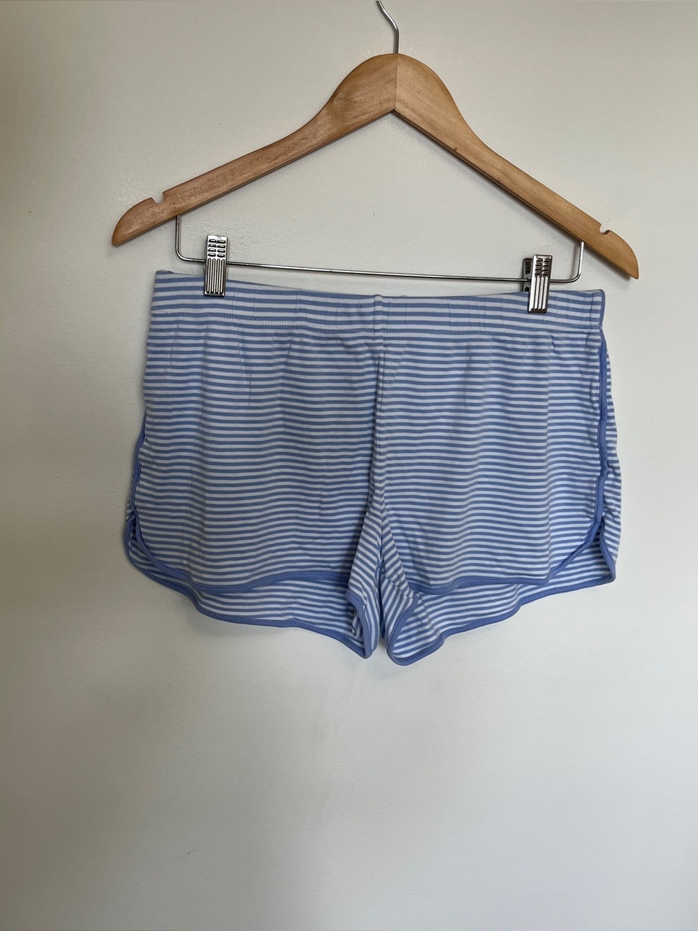 Lake Womens Striped Pajama Shorts Size M Blue & White